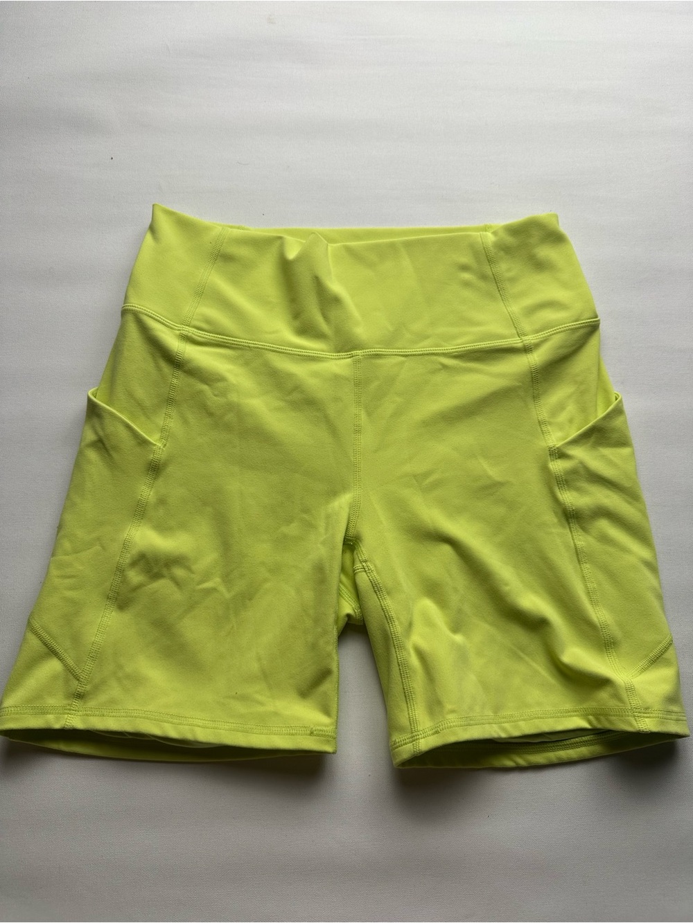 Fabletics pureluxe High-Waist Neon Yellow Women’s Active Shorts. Est size S